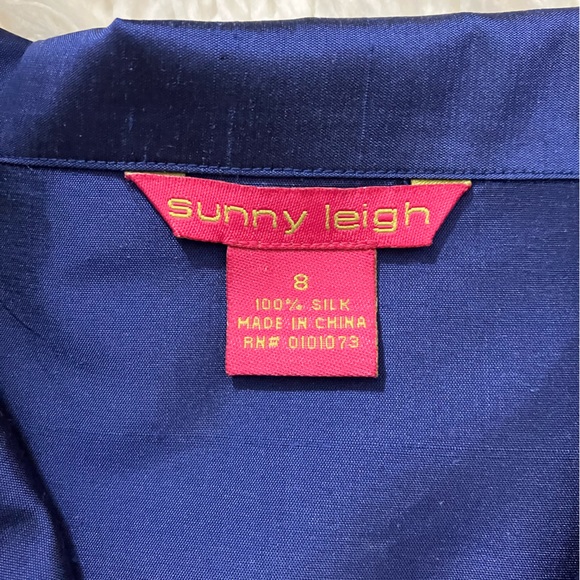 Sunny Leigh Blue Silk Blouse - Picture 4 of 13